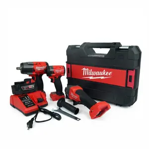 Milwaukee Professional Tool Kit With 1000nm FID3 , 125mm Brushless Angle Grinder, 16 Line Laser Level