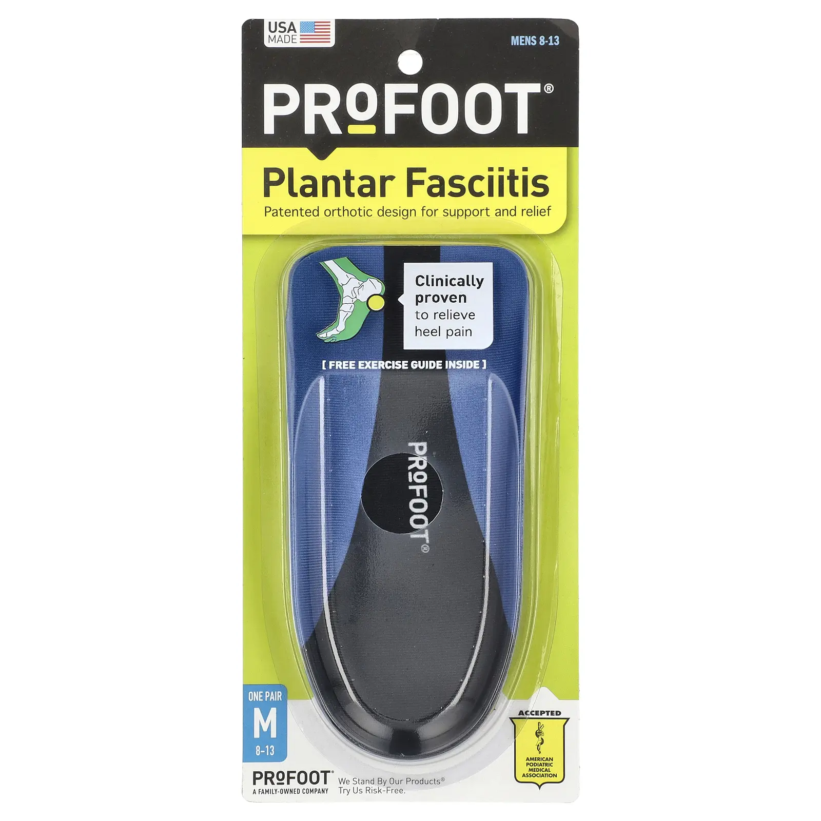 Profoot Plantar Fasciitis, Mens 8-13, 1 Pair