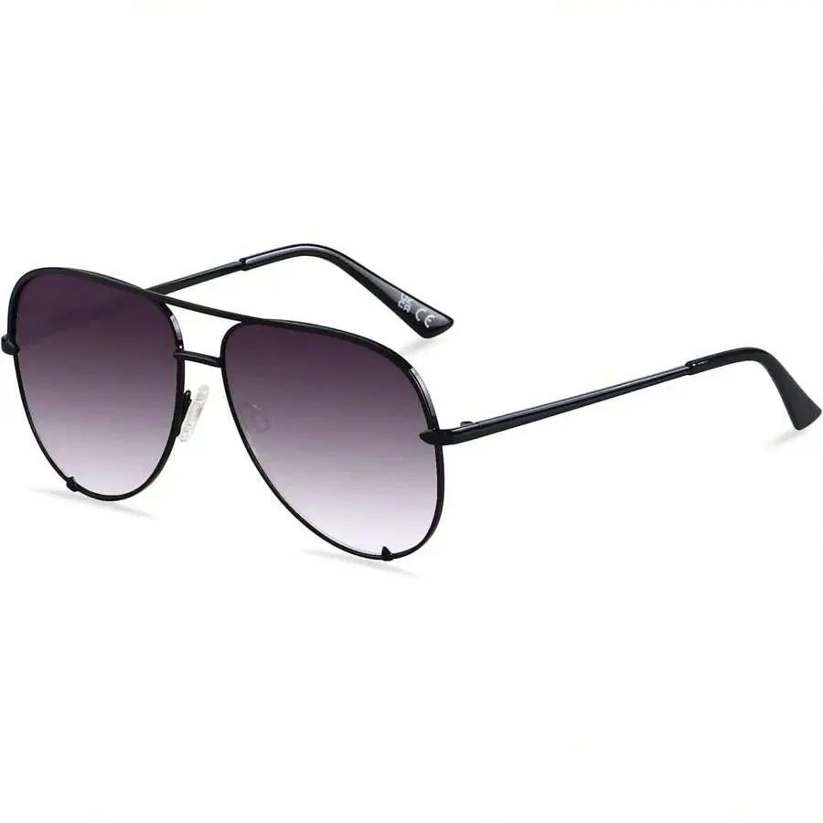 Oversized Aviator Sunglasses UV Protection Big Women Men Fashion Sun Glasses Oversized Aviator Sunglasses Women Men Fashion Retro Big  main image 4