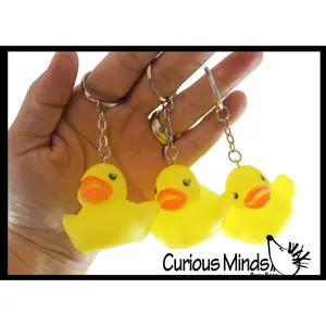 Rubber Ducky - Keychain Duck Toy - Decoration Duckie Clip On