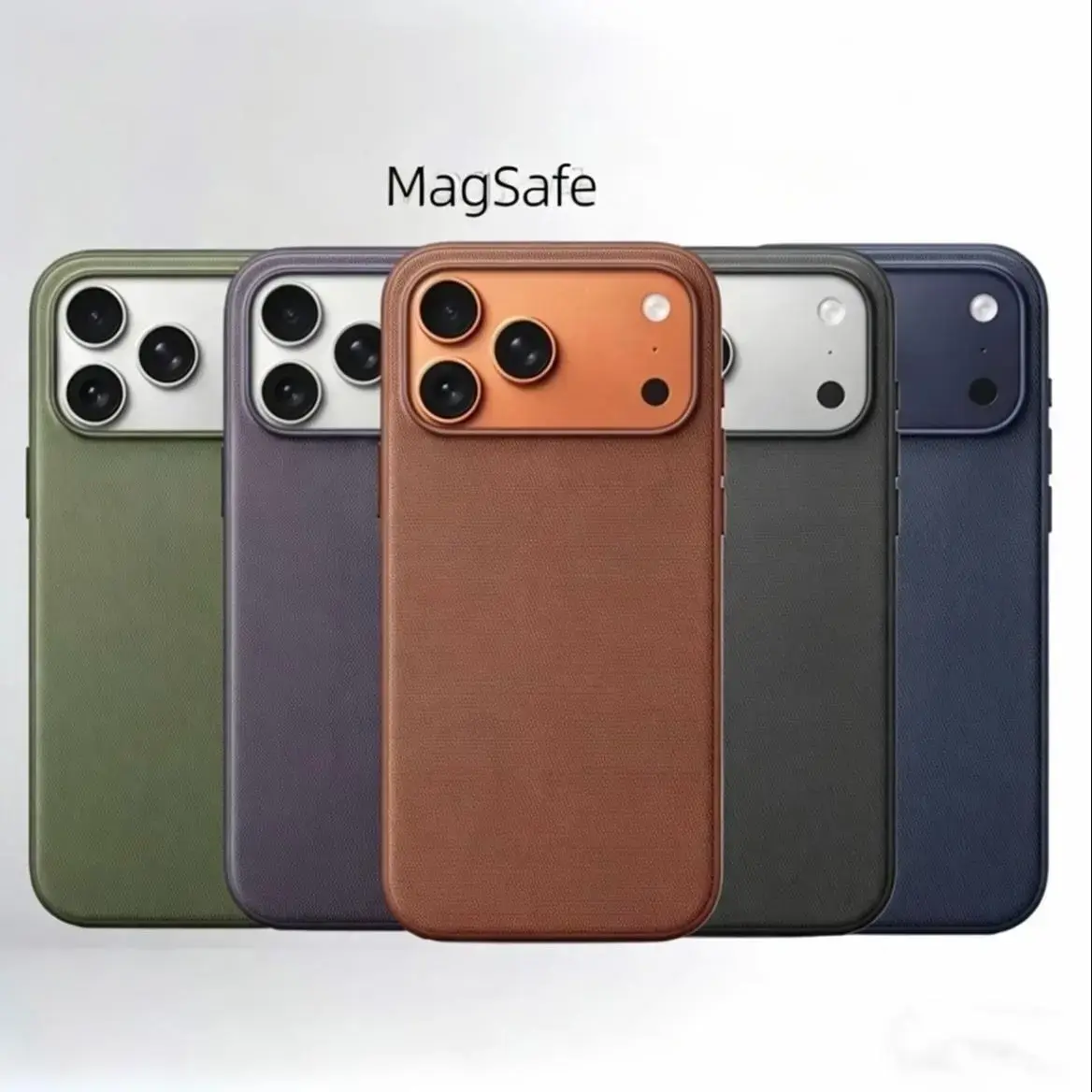 Woven Fabric MagSafe-Compatible Smartphone Case - Raised Bezels, Shockproof Protection, Anti-Slip Texture Accessory for iPhone 13/14/15/16 Pro, Pro Max & 17 Air Cellphones, Accessories