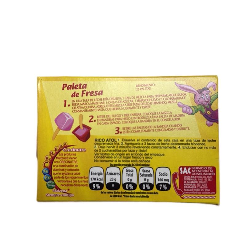 3 Cajas de Maizena Sabor Fresa 45g