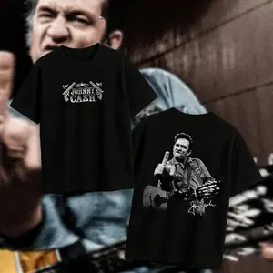 Johnny Cash Legendary Signature Graphic T-Shirt, The Man In Black Country Music Shirt for Fans, Unisex Streetwear Vintage