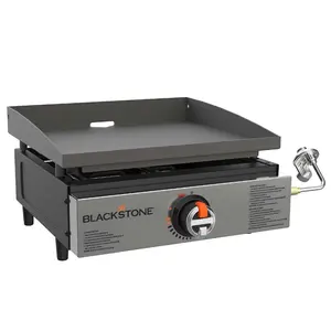 Blackstone Original 17 in Stainless Tabletop Griddle, Portable Gas/Propane Grills for camping cooking outdoor, tailgating, flat top grill