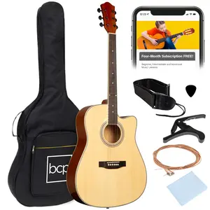 Best Choice Products 41in Full Size Beginner Acoustic Guitar Set with Case, Strap, Capo, Strings Best Choice Products 41in Full Size Beginner Acoustic Guitar Set with Case, Strap, Capo, Strings
