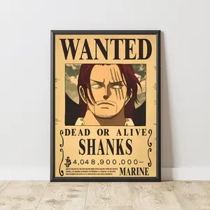 Shanks Wanted Poster | Wanted Poster | Manga Poster | Anime Poster | Japanese Manga Wall Art | Japanese Room Decor | Anime Gift