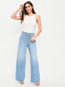 Old Navy Women's High-Waisted Drapey Wide-Leg Jeans