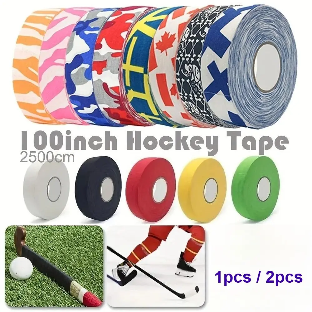Hockey Tape, Sports Tape, Athletic Tape, Adhesive Suitable for Ice & Field Hockey, Ideal for Stick & Skate Repairs, Choose 1 Roll or 2 Rolls