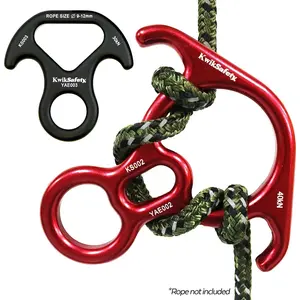 KwikSafety ORANGUTAN Descender Lightweight Aluminum Alloy Rock Climbing Rappelling Rescue Training Belay Equipment - Model No.: KS8605