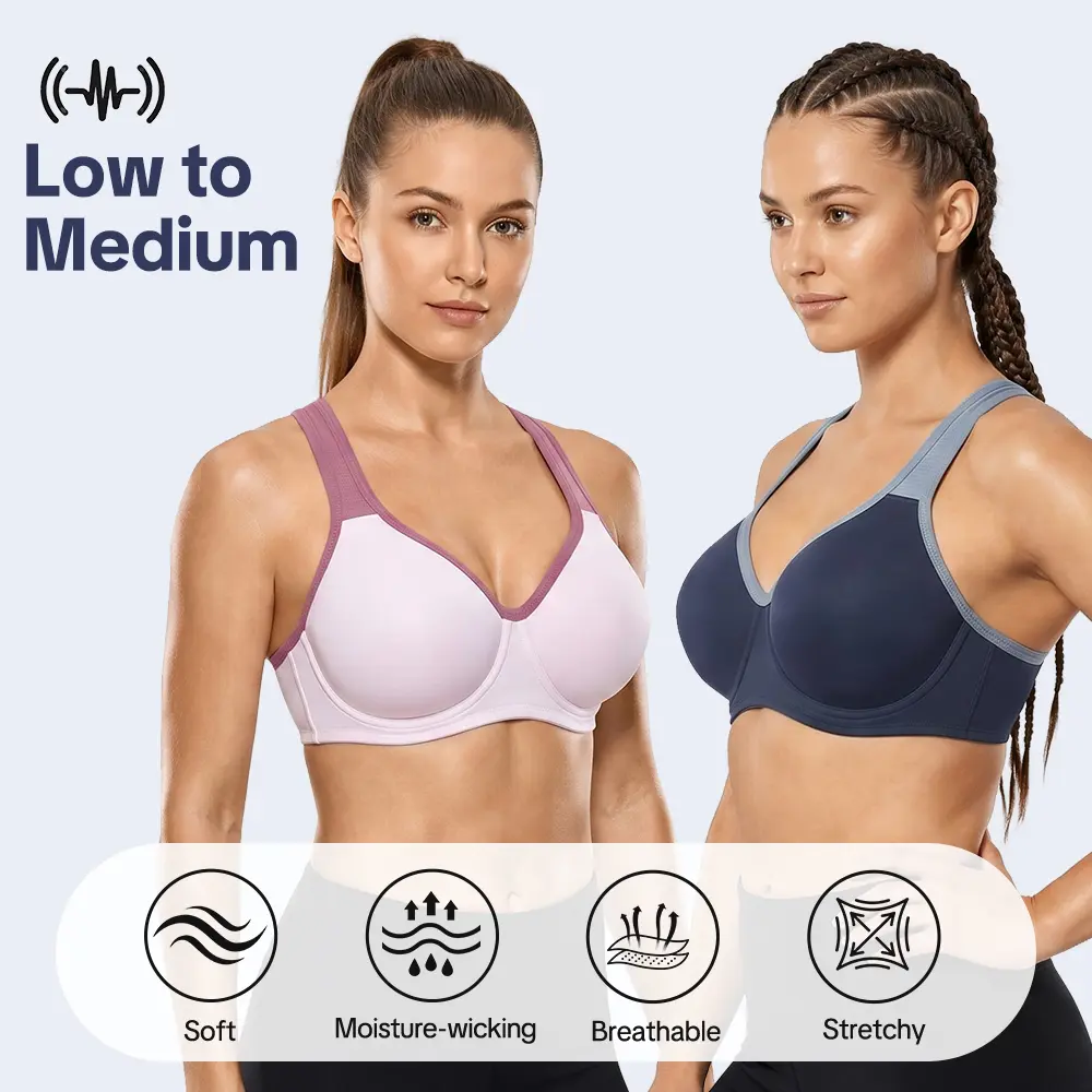 HSIA ComfyArc Curvy Hybrid Sports Bra Activewear, Workout Bra for Plussize Women, Soft Support, Non-Padded, Unlined, Full Coverage, Wide Strap, Outside Underwire, Everyday Womenswear Fitness Clothes #summerwins