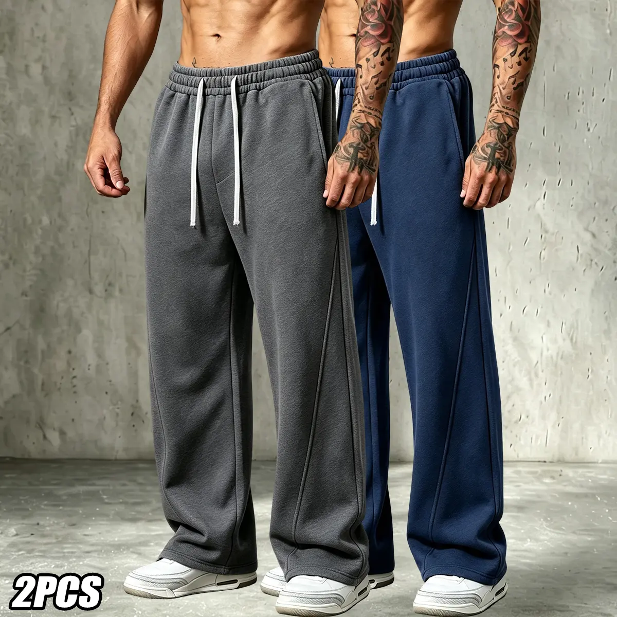Dark gray + deep blue