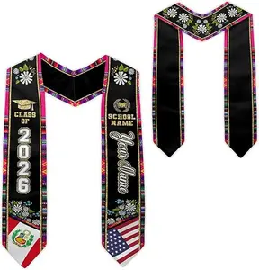 Personalized Peruvians American Flag Graduation Sash 2026, Peruvians Graduation Stole