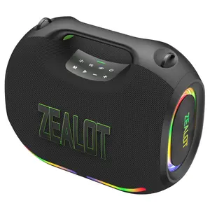 Zealot HiFi Bluetooth Speaker, 120W Powerful Stereo Bass, IPX7 Waterproof with 24000mAh Long Life, Portable Handheld for Pool & Beach