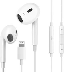 Wired Headphones for iPhone Ear buds with Lightning Connector (Built-in Microphone & Volume Control) Earbuds Compatible for iPhone 14/14 Pro/14 Plus/13/12/11/XR/XS/X/8/7