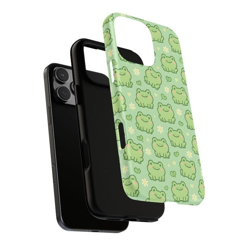 Frog Phone Case Cute Frog Pastel Green Phone Cover For iPhone 17 16 15 13 12 11 Pro and Max