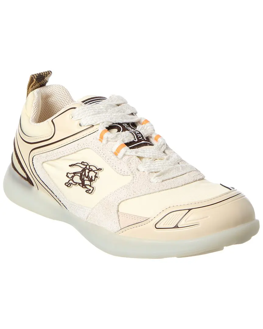 Burberry Matrix Spot Canvas & Leather Sneaker