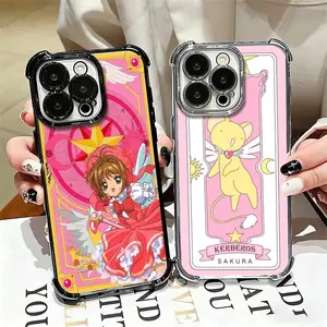 Magical Girl Star Magic Circle TPU Smartphone Case - Kawaii Pink Aesthetic, Shockproof Airbag, Transparent Camera Protection Cover for iPhone 17-13, 11 Pro Max - Handheld Accessory for Anime Fans