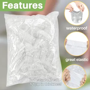 100 Bowl Covers Bread Proofing Extra Large Plastic Wrap for Food Sourdough Baking Rising Elastic Reusable Dustproof Plate Covers for Outdoor Food Fresh Keeping