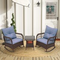 3 pcs Rocking Bistro Set（Blue）
