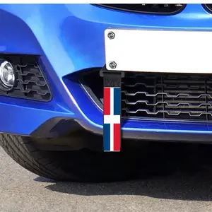 Blue Dominican Republic Flag Bumper Towing strap