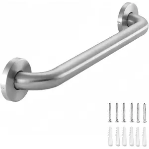 Stainless Steel Bathroom Safety Shower Grab Bar, Anti Slip Bathtubs Grab Bars,Toilet Assist Saft Handle Handrail ADA Compliant 500lbs for Handicap  Senior (Brushed, 12 Inches)