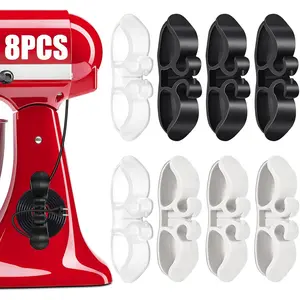 8PCS Cord Organizer for Appliances, Upgraded Kitchen Appliance Cord Organizer Stick on Appliance Cord Wrap Cord Kipper Cord Holder for Appliances Pressure Cooker, Coffee Maker, Air Fryer,Mixer