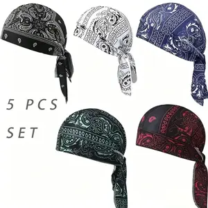 【Summervibes】Cooling Headscarf Cap Set, Motorcycle Pirate Head Wrap Safety Helmet Liner, Elastic Fit Hand Washable Multifunctional Outdoor Headwear for Athletes & Outdoor Enthusiasts