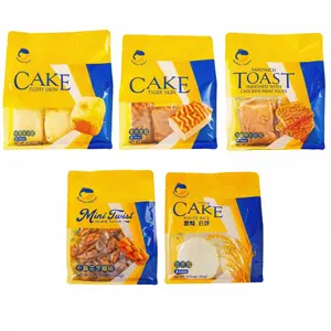 Success Import 5-Pack set:Tiger Skin Cake+Bouchee Soft Cake+Fried Dough Twist+Pork Floss Sandwich Toast+ White Rice Cake, The Perfect Breakfast & Snack Mix, Tea Break Set, On-the-Go Office Snacks,Healthy & Tasty Kids' Lunchbox Bundle,Individually Wrapped