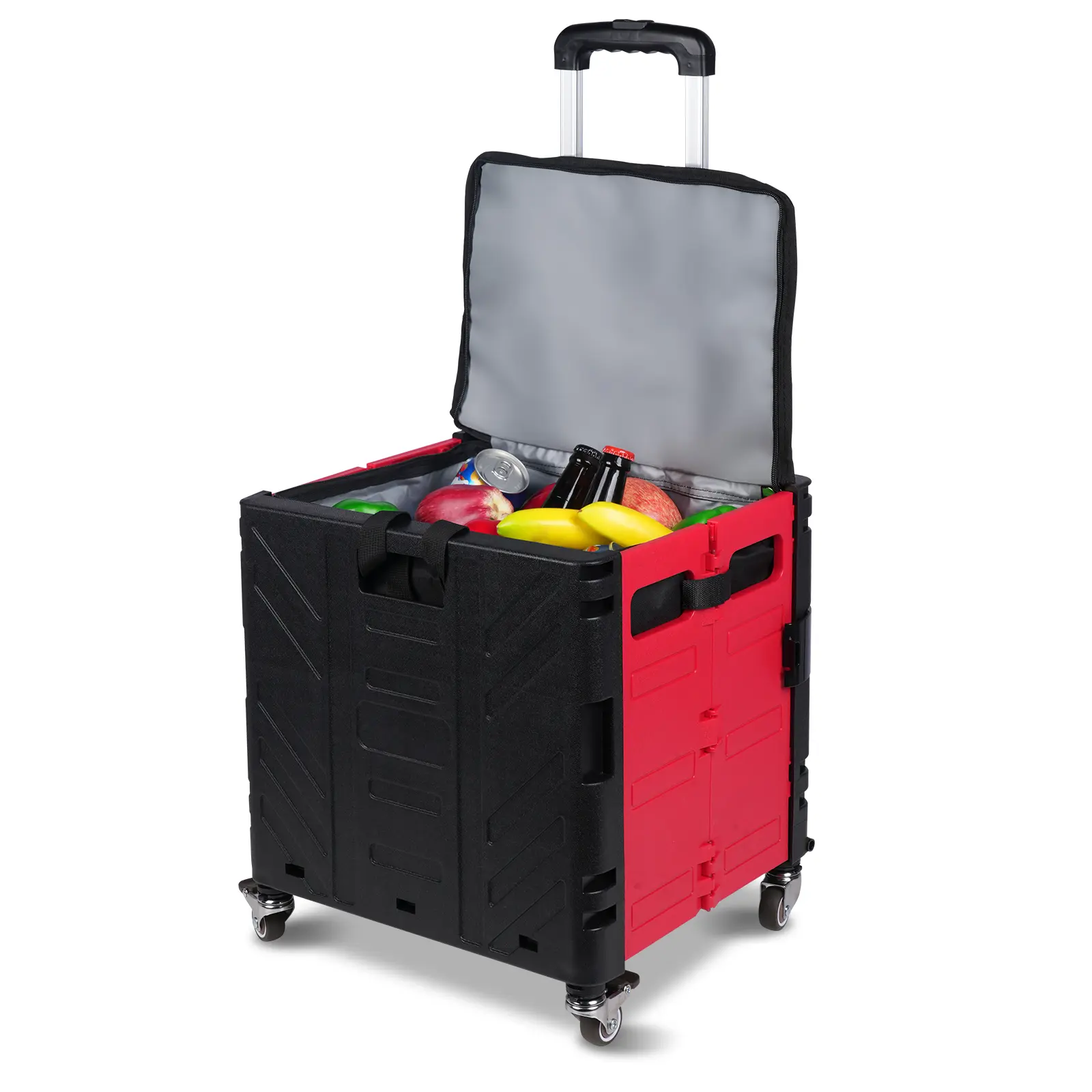 Cooler Bag Wheeled，Large Insulated Rolling Cooler Collapsible Leakproof Portable Hard Framed Ice Packs for Camping Picnic Beach Travel