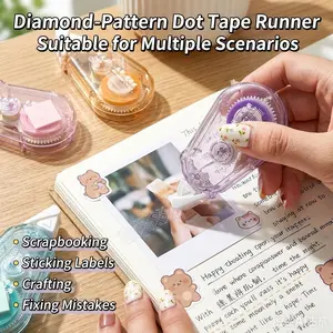 5 Pcs Double-Sided Tape Stickers, Scrapbook Adhesive Roll, Craft Supplies, Random Colors, Ideal for DIY Projects and Crafts