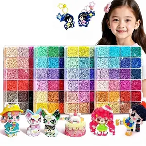 Complete DIY Perler beads Puzzle Kit, 2.6mm 3D Mard Puzzle Tools, Full Set Puzzle Materials, Boxed Puzzle Making Supplies, Creative Craft Kit