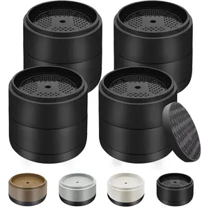Furniture Risers Bed Risers Heavy Duty 1 inch, 2 inch, 3 inch, 4 inch Round Adjustable Bed Lifts Riser for Desk Legs Table Couch Sofa Chair Refrigerator Washing Machine (1+1 Inch, Black, 4 Pack)