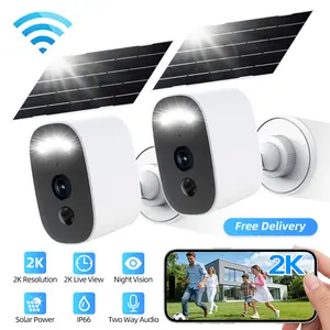 【JOOAN Solar 2K Wireless Outdoor/Indoor Magnetic Camera】Free Install 2.4G WiFi Security Camera – HD Video, Human Detection, IP66 Waterproof, Color Night Vision, Magnetic, Two-Way Audio, Smart Alarm, Smartphone Control Lens, Multiple Installation Methods