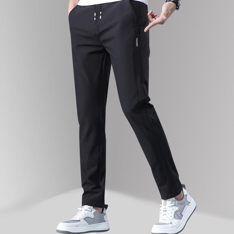 Pack of 4 Men's Lightweight Casual Pants - Quick Dry Stretch Waistband - Solid Color Straight Leg Trousers - Outdoor & Everyday Wear - Minimalist Style - Breathable Fabric - Suitable for Active Lifestyles Pack of 4 Men's Lightweight Casual Pants - Quick Dry Stretch Waistband - Solid Color Straight Leg Trousers - Outdoor & Everyday Wear - Minimalist Style - Breathable Fabric - Suitable for Active Lifestyles