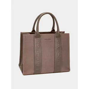 David Jones Structured Premium Canvas Handbag-Chic everyday Purse.