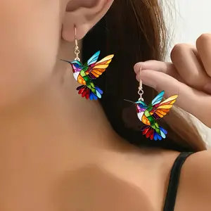 Unique Bohemian Acrylic Hummingbird Earrings - Perfect for Christmas, Valentine's, Mother's Day & More - [Popular Choice] Gift Idea
