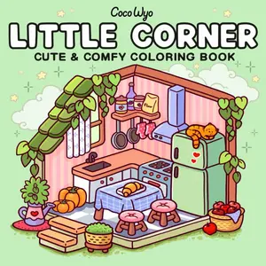 Little Corner: Coloring Book for Adults and Teens, Super Cute Designs of Cozy, Hygge Spaces for Relaxation (Cozy Spaces Coloring) - Paperback
