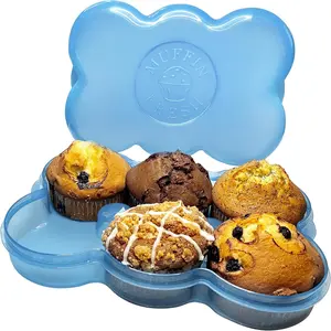 Touch Up Cup Muffin Fresh Storage Container Holder with Lid, Airtight and Reusable, BPA-Free, as seen on Shark Tank Products, Pack of 1, Holds 6 Fresh Muffins