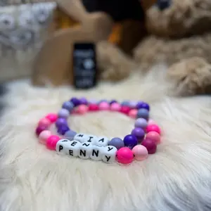 Dog Necklace - Personalized Pet Jewelry with Colorful Beads and Custom Name for Stylish Dog Accessories