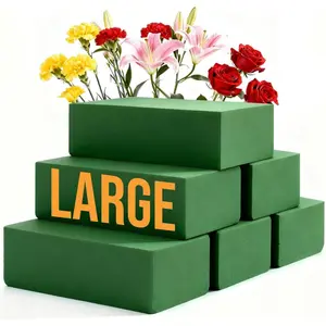 Pack of 6 Floral  Blocks, 8.9"x4.1"x2.7" Dry and Wet Flower  for  and Artificial , Florist Styrofoam Flower Arrangements Supplies, Decorations for Wedding, Birthdays and Garden