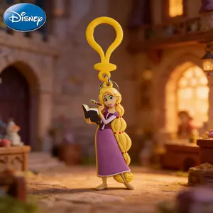 Disney Tangled Rapunzel Keychain 1PC Officially Licensed Cute Anime Figure PVC Soft Rubber Keyring Backpack Car Key Accessories Perfect Collectible Gift for Fans