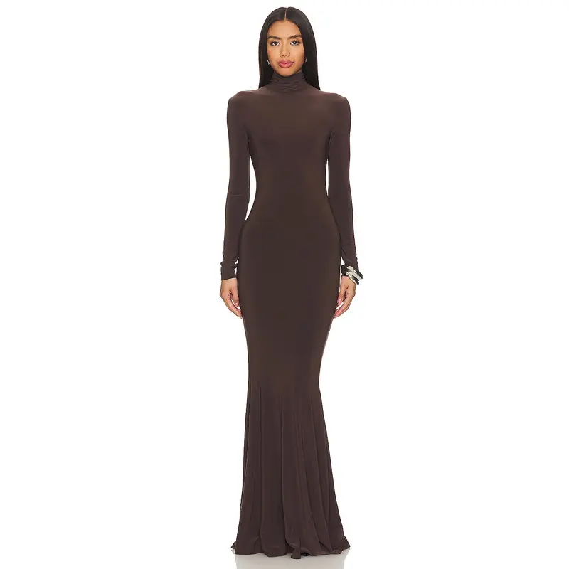 knee length dresses for ladies Khaki Midi Dress for Work with Plaid Color Block