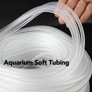 10ft/30ft Fish Tank Hose - Semi-transparent air hose, suitable for fish tanks, made of durable plastic material, no batteries required, easy to install, suitable for freshwater and saltwater aquariums, transparent hose, flexible hose