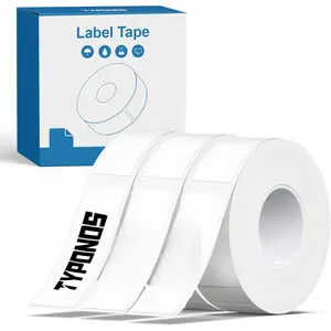 P21 Label Maker Tape Black on White 14x40mm(0.55"x1.57"), Adapted NELKO P21 Label Printer Paper Standard Laminated 180 Labels/Roll, White Label Tape Use for Office, School and Home - 3 Rolls