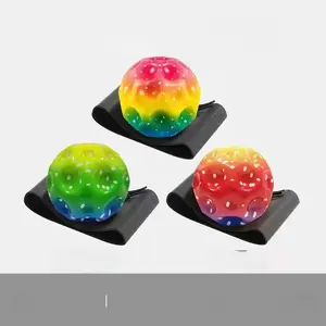 Wrist Strap Moon Rock Bouncy Ball,  Hand Throw Wristband Ball Toy for Kids Wrist Band Return Ball Toy, Moon Rock Texture Bouncy Ball with Wrist Strap, Fun Hand Throw Wrist Elastic Ball, Perfect Children's Day Gift for Boys and Girls