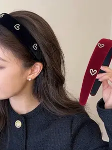 Women Heart Hairbands Set of 2 for Daily Use, Casual Style Headbands for All Seasons, Comfortable and Stylish Accessories, Interchangeable Headbands