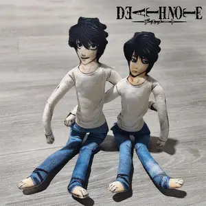 2026 new Anime Death Note L·Lawliet Cosplay Doll Plush Stuffed Dolls Iron Wire Joint Flexible Fashion Room Decoration Halloween Gifts