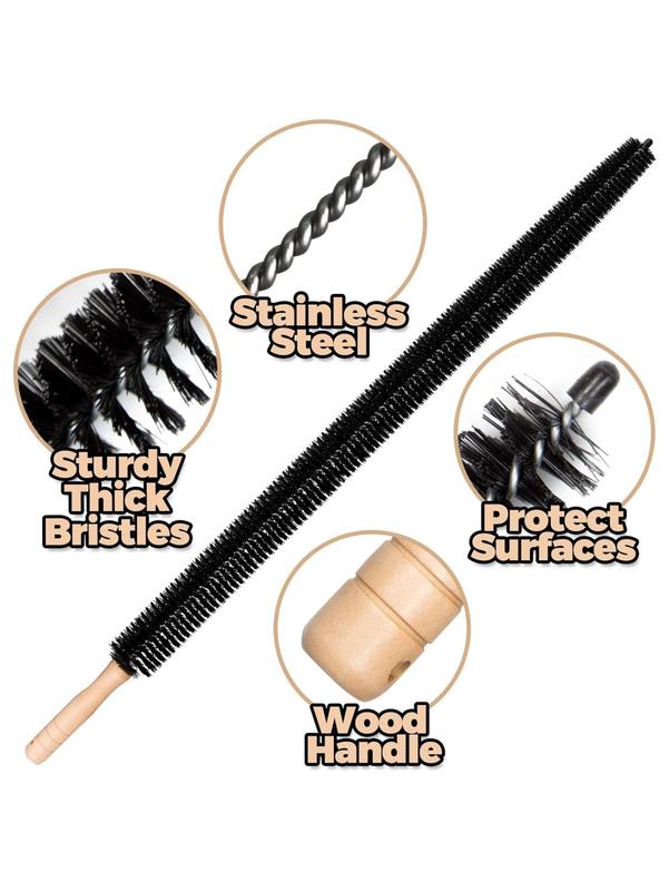 LMMAKE Dryer Vent Cleaner Brush 29.9 Inch Long Flexible with 25.6 Inch Dense Nylon Bristles for Efficient Dust Removal Smooth Airflow in Dryers Refrigerators Air Conditioners Household Cleaning Tool
