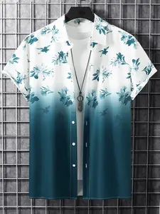Men's Relaxed Fit Floral Shirt for Summer Vacation, Button-Up Tropical Beachwear, Casual Holiday Clothing, Stylish Men's Apparel, Perfect for Travel
