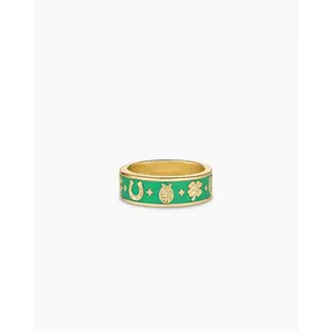 gorjana – Feeling Lucky Ring – 18K Gold-Plated Ring – Chic & Playful – Symbol of Good Fortune & Style